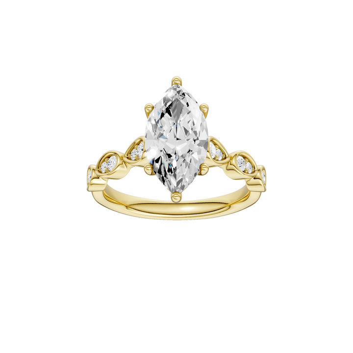 Trellis Shank Engagement Ring (Marquise) in 14K Yellow Gold – Silvadi Jewelry Aurora CO