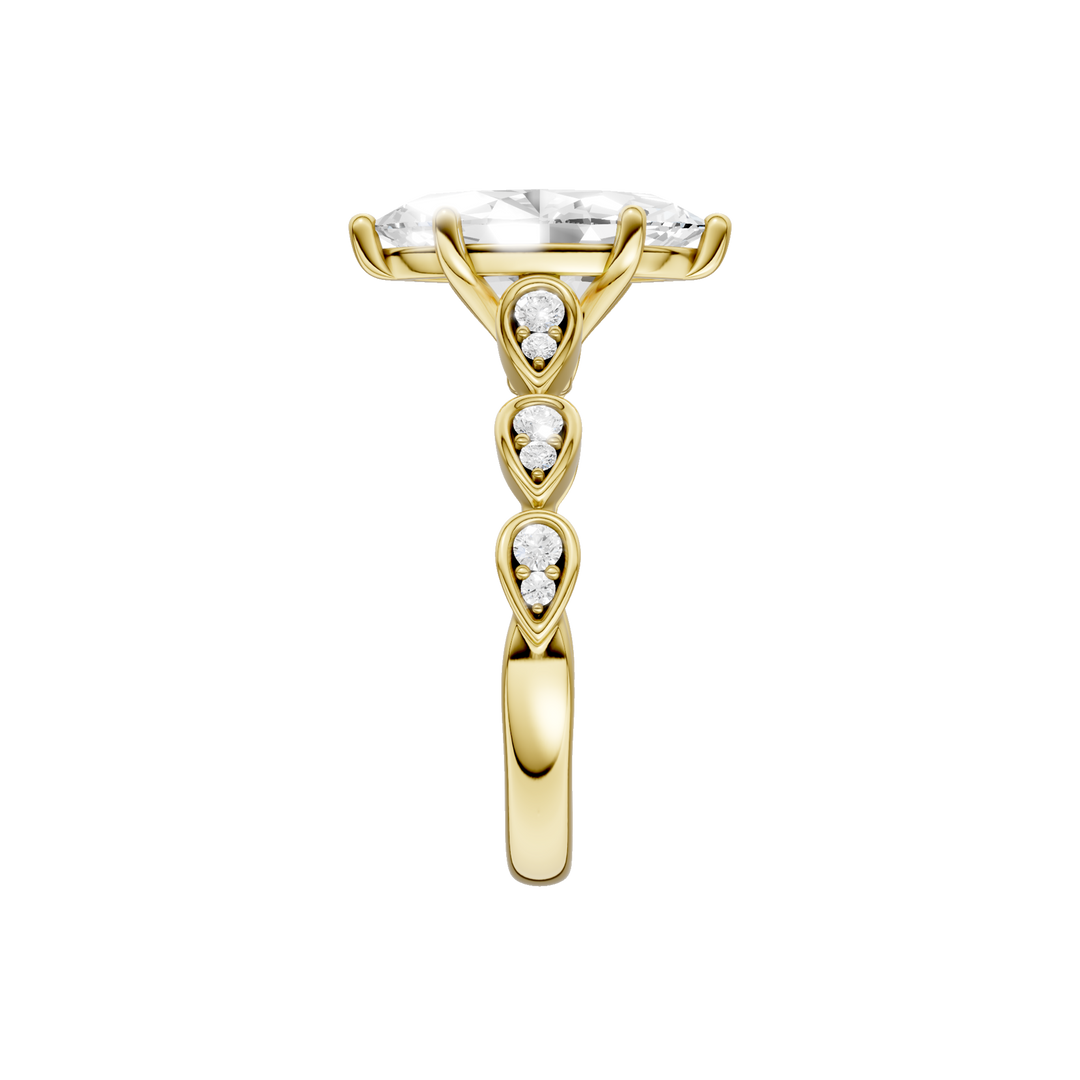 Trellis Shank Engagement Ring (Marquise) in 14K Yellow Gold – Silvadi Jewelry Aurora CO