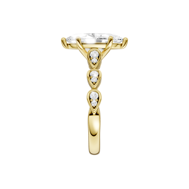 Trellis Shank Engagement Ring (Marquise) in 14K Yellow Gold – Silvadi Jewelry Aurora CO