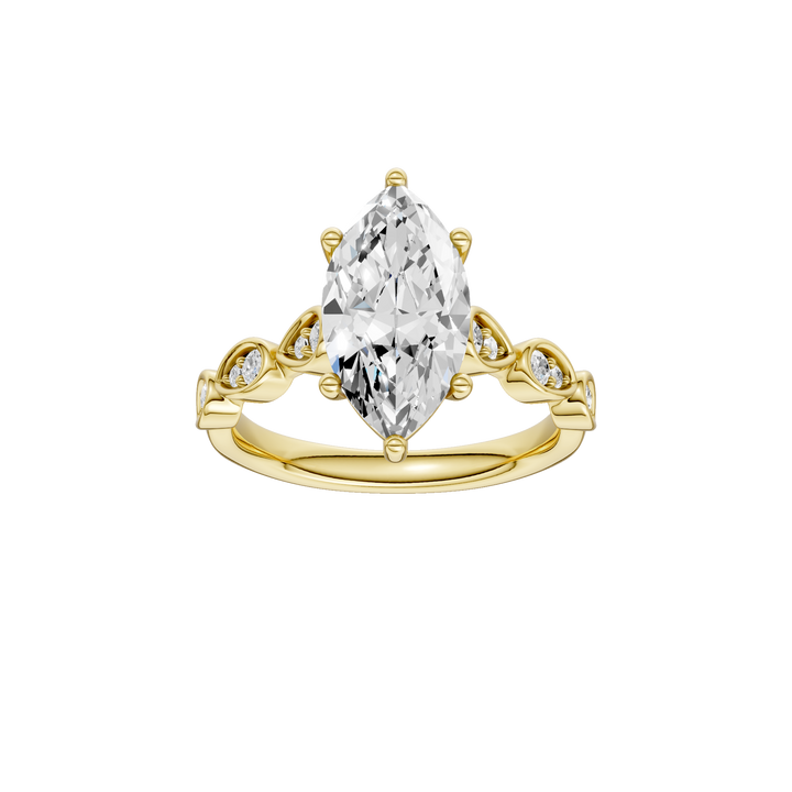 Trellis Shank Engagement Ring (Marquise) in 14K Yellow Gold – Silvadi Jewelry Aurora CO