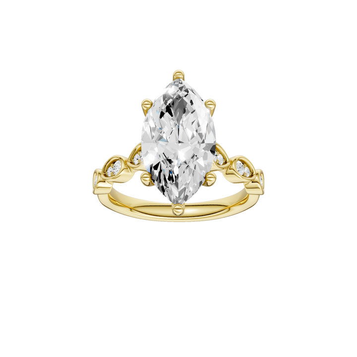 Trellis Shank Engagement Ring (Marquise) in 14K Yellow Gold – Silvadi Jewelry Aurora CO