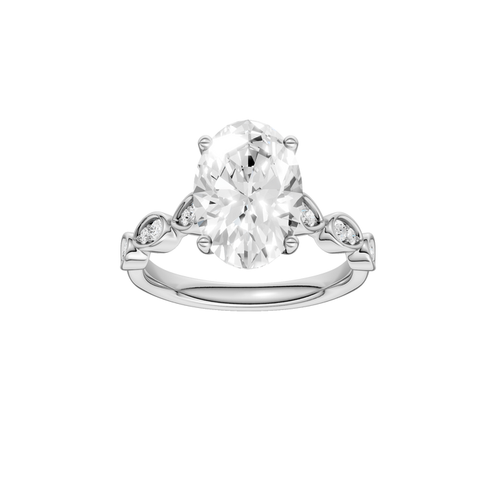Trellis Shank Engagement Ring (Oval) in 14K White Gold – Silvadi Jewelry Aurora CO