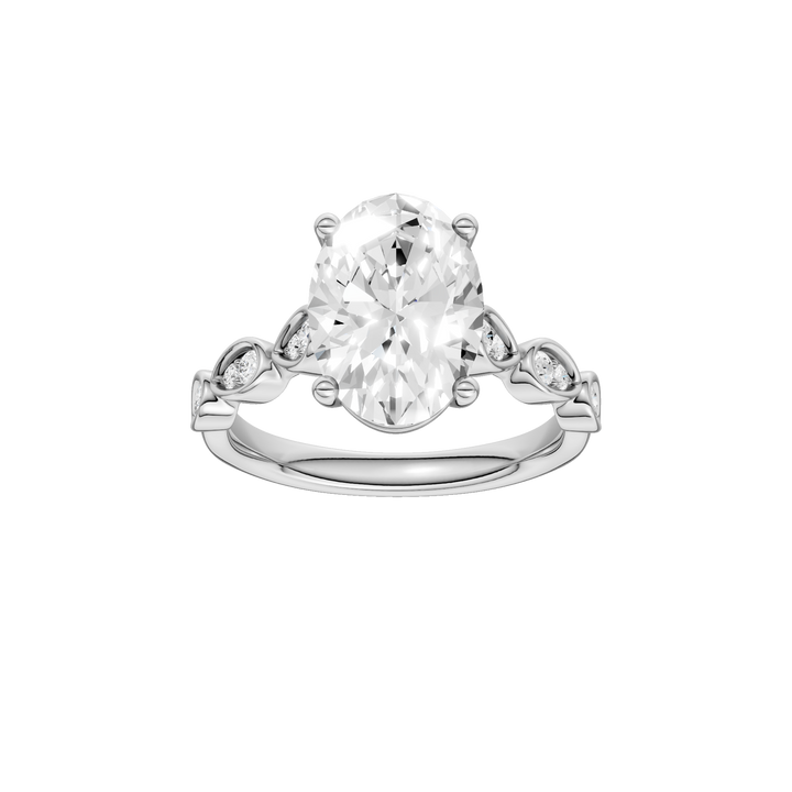 Trellis Shank Engagement Ring (Oval) in 14K White Gold – Silvadi Jewelry Aurora CO