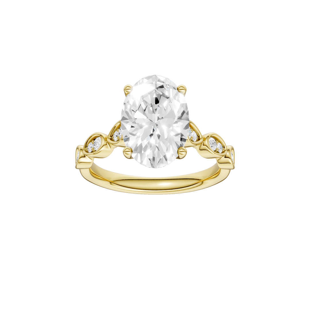Trellis Shank Engagement Ring (Oval) in 14K Yellow Gold – Silvadi Jewelry Aurora CO