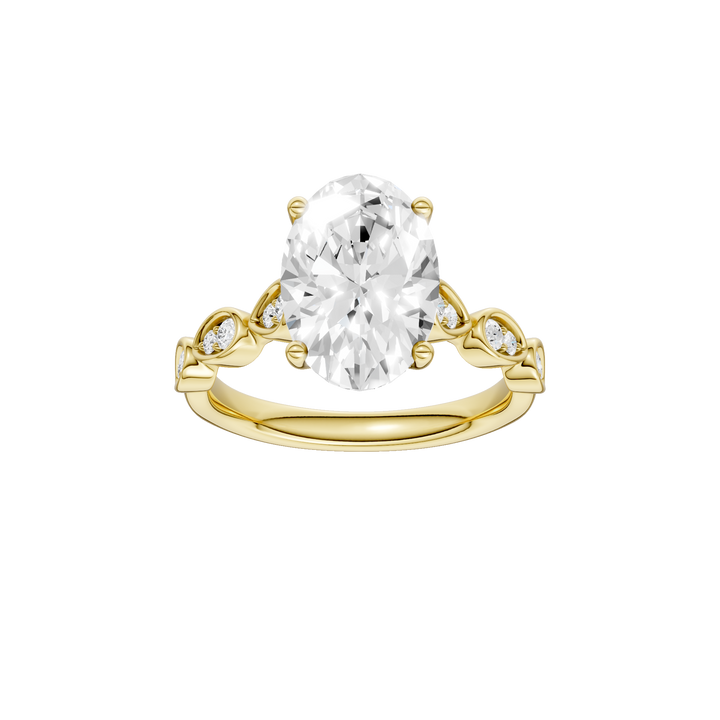 Trellis Shank Engagement Ring (Oval) in 14K Yellow Gold – Silvadi Jewelry Aurora CO