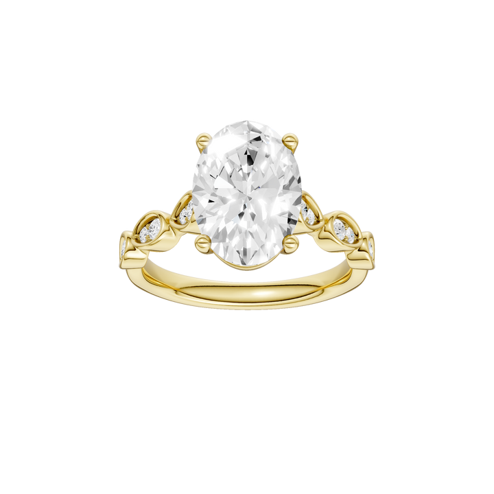 Trellis Shank Engagement Ring (Oval) in 14K Yellow Gold – Silvadi Jewelry Aurora CO