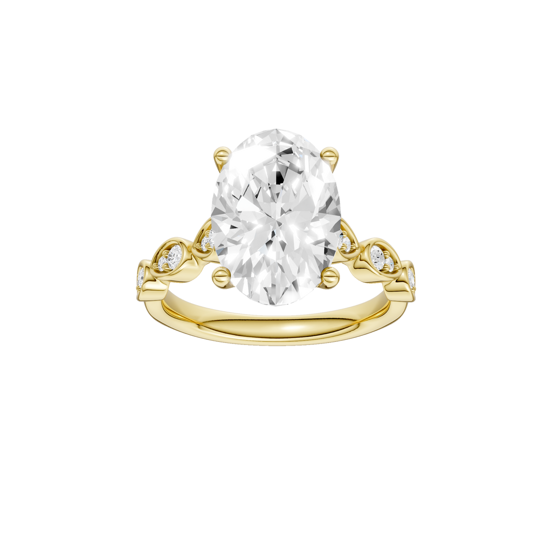 Trellis Shank Engagement Ring (Oval) in 14K Yellow Gold – Silvadi Jewelry Aurora CO