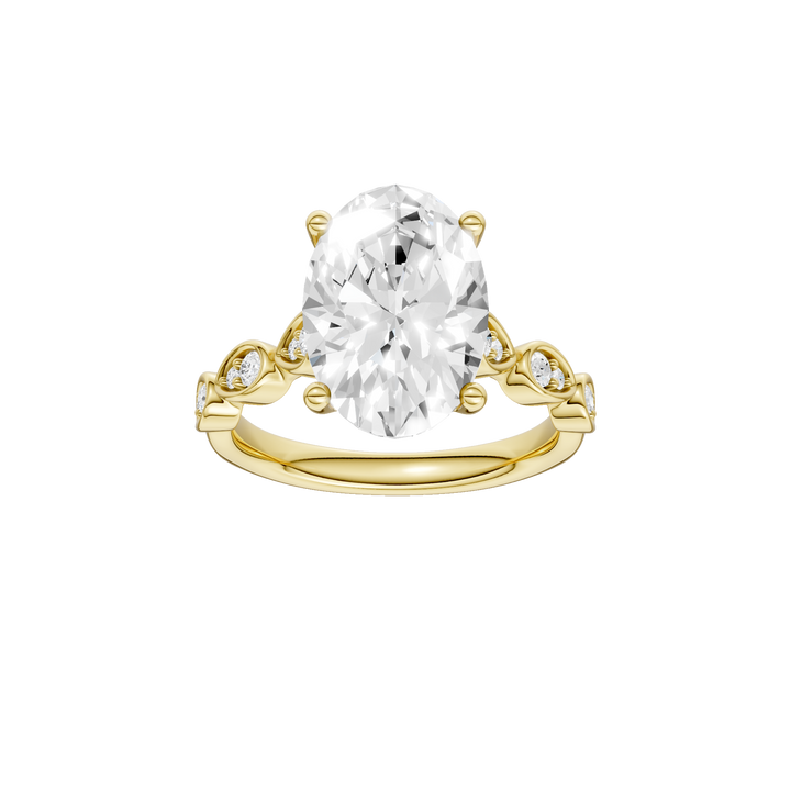 Trellis Shank Engagement Ring (Oval) in 14K Yellow Gold – Silvadi Jewelry Aurora CO