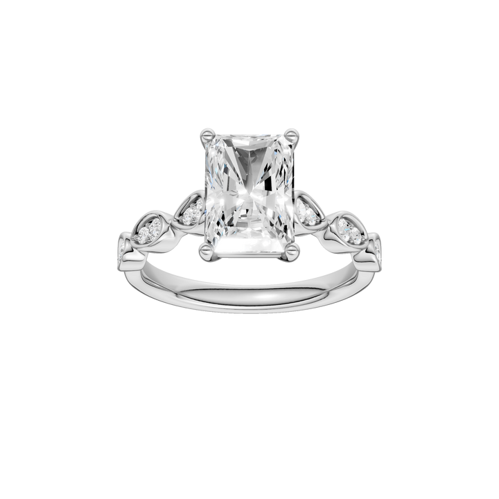 Trellis Shank Engagement Ring (Radiant) in 14K White Gold – Silvadi Jewelry Aurora CO
