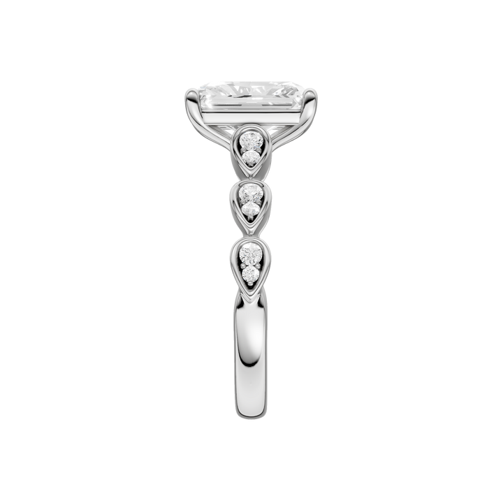 Trellis Shank Engagement Ring (Radiant) in 14K White Gold – Silvadi Jewelry Aurora CO