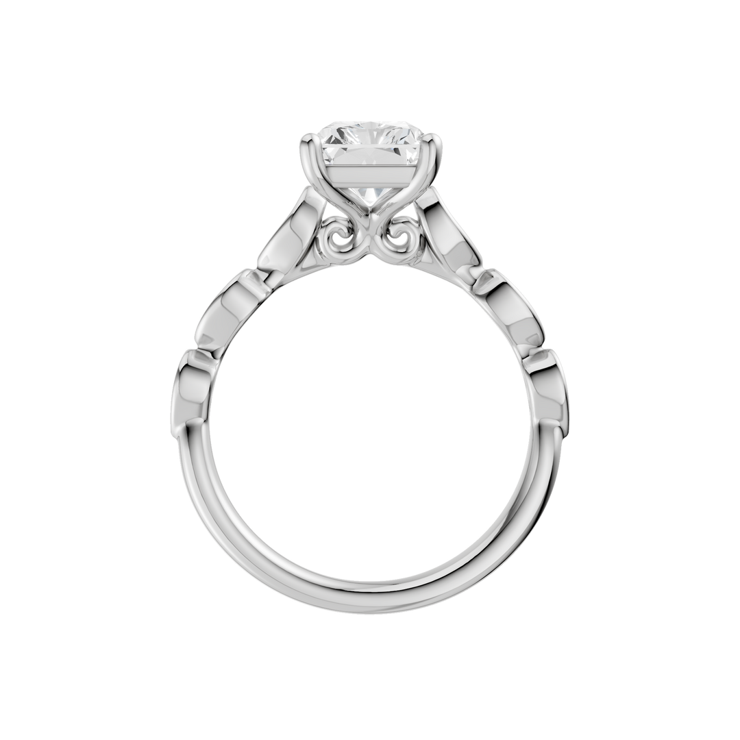 Trellis Shank Engagement Ring (Radiant) in 14K White Gold – Silvadi Jewelry Aurora CO