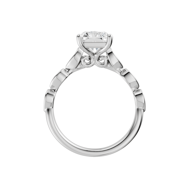 Trellis Shank Engagement Ring (Radiant) in 14K White Gold – Silvadi Jewelry Aurora CO