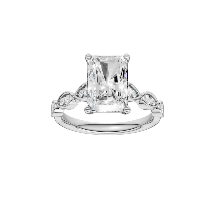 Trellis Shank Engagement Ring (Radiant) in 14K White Gold – Silvadi Jewelry Aurora CO