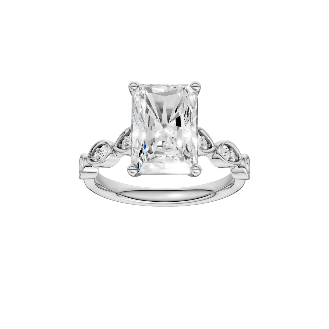 Trellis Shank Engagement Ring (Radiant) in 14K White Gold – Silvadi Jewelry Aurora CO
