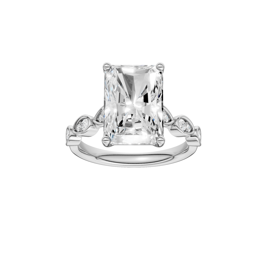 Trellis Shank Engagement Ring (Radiant) in 14K White Gold – Silvadi Jewelry Aurora CO