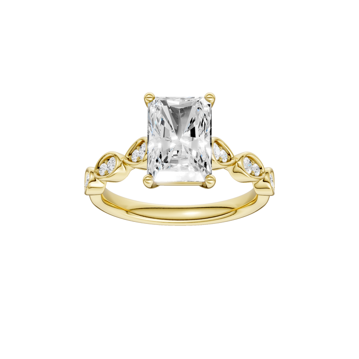 Trellis Shank Engagement Ring (Radiant) in 14K Yellow Gold – Silvadi Jewelry Aurora CO