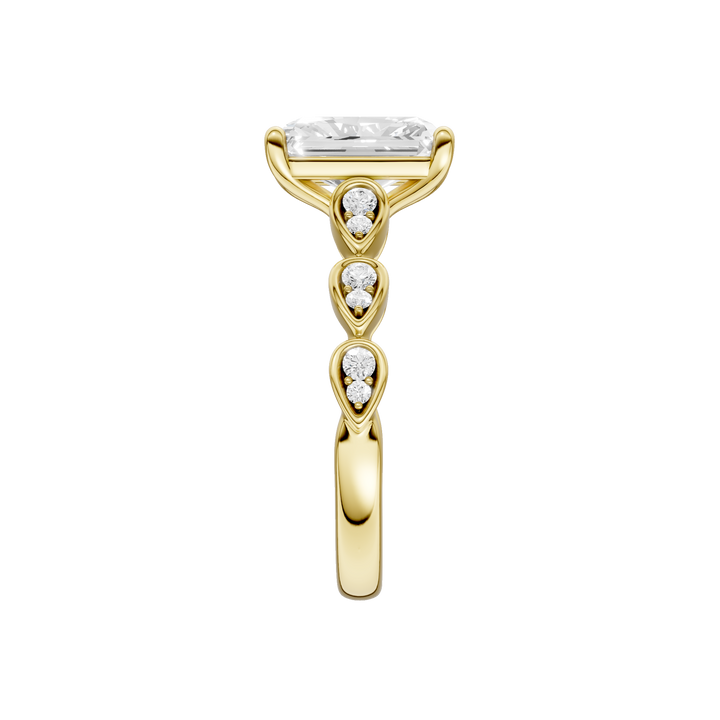 Trellis Shank Engagement Ring (Radiant) in 14K Yellow Gold – Silvadi Jewelry Aurora CO