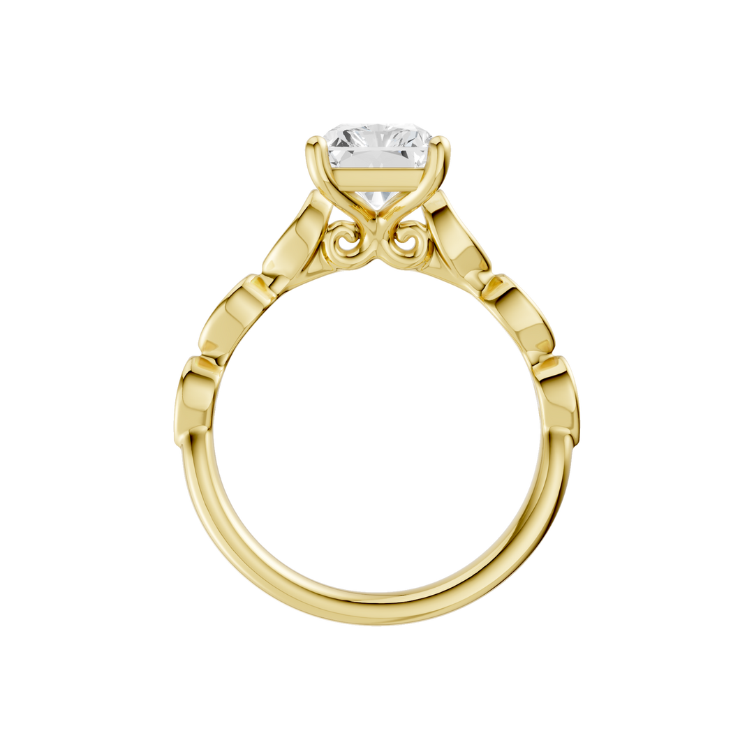 Trellis Shank Engagement Ring (Radiant) in 14K Yellow Gold – Silvadi Jewelry Aurora CO