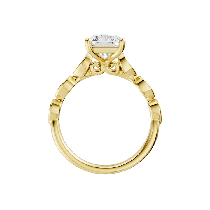Trellis Shank Engagement Ring (Radiant) in 14K Yellow Gold – Silvadi Jewelry Aurora CO