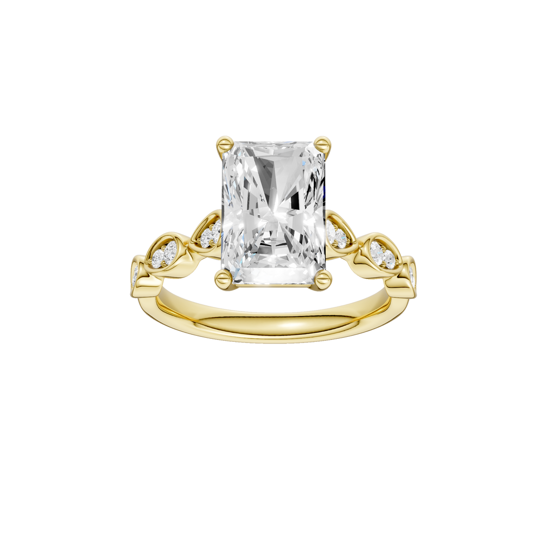 Trellis Shank Engagement Ring (Radiant) in 14K Yellow Gold – Silvadi Jewelry Aurora CO