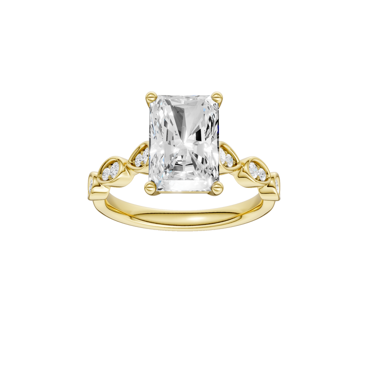 Trellis Shank Engagement Ring (Radiant) in 14K Yellow Gold – Silvadi Jewelry Aurora CO