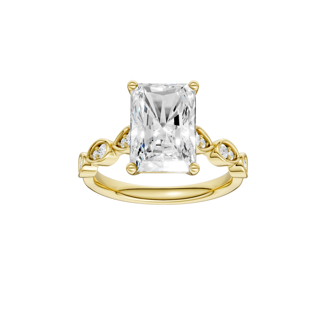 Trellis Shank Engagement Ring (Radiant) in 14K Yellow Gold – Silvadi Jewelry Aurora CO
