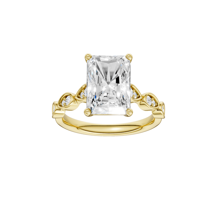 Trellis Shank Engagement Ring (Radiant) in 14K Yellow Gold – Silvadi Jewelry Aurora CO