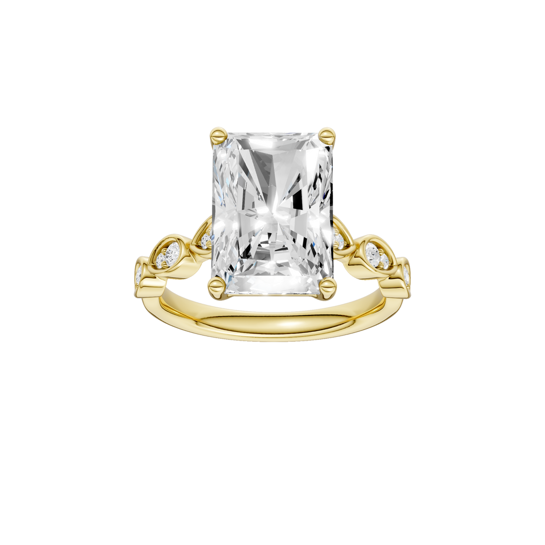 Trellis Shank Engagement Ring (Radiant) in 14K Yellow Gold – Silvadi Jewelry Aurora CO