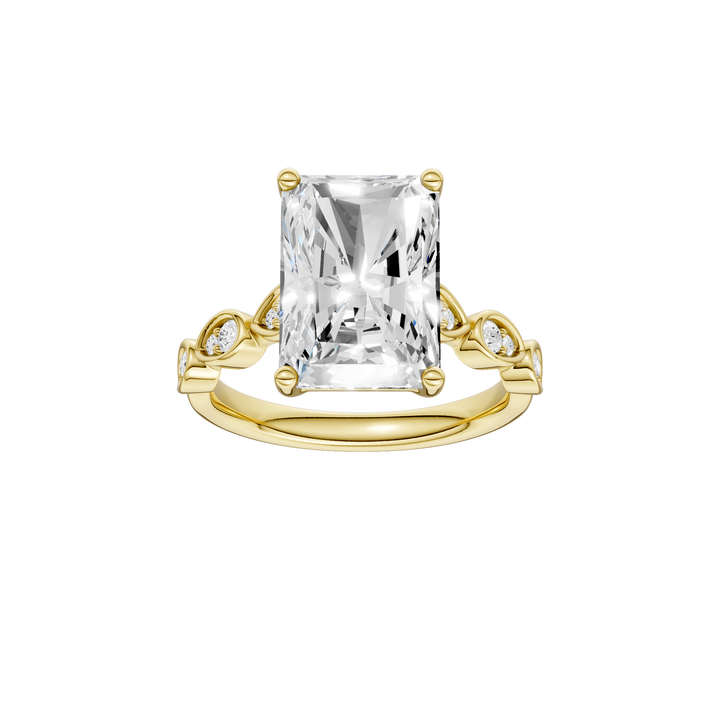 Trellis Shank Engagement Ring (Radiant) in 14K Yellow Gold – Silvadi Jewelry Aurora CO