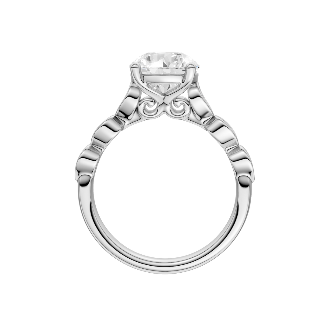 Trellis Shank Engagement Ring (Round) in 14K White Gold – Silvadi Jewelry Aurora CO