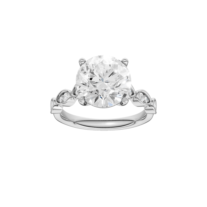 Trellis Shank Engagement Ring (Round) in 14K White Gold – Silvadi Jewelry Aurora CO