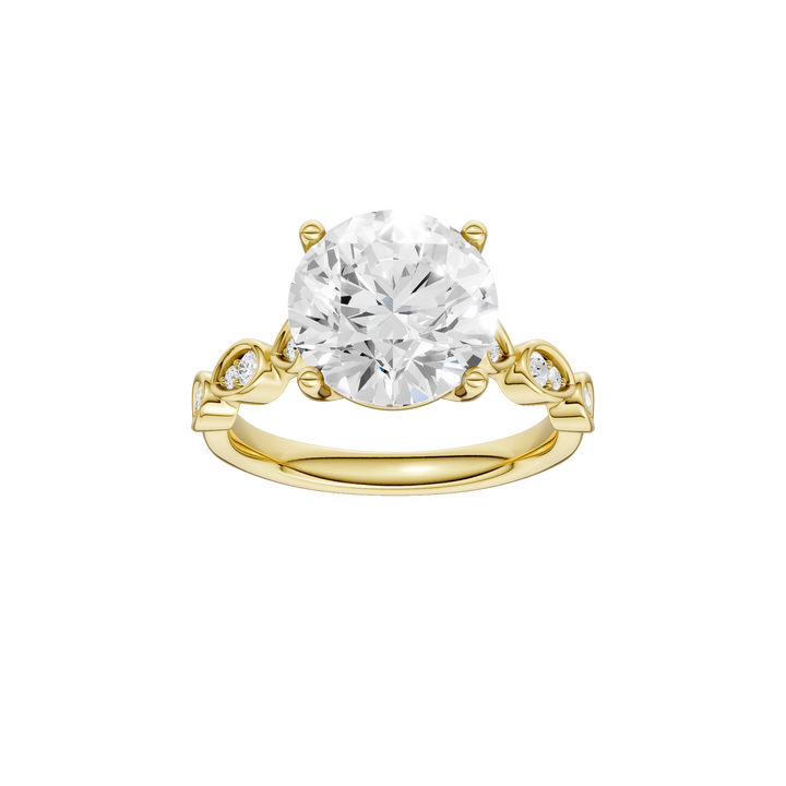 Trellis Shank Engagement Ring (Round) in 14K Yellow Gold – Silvadi Jewelry Aurora CO