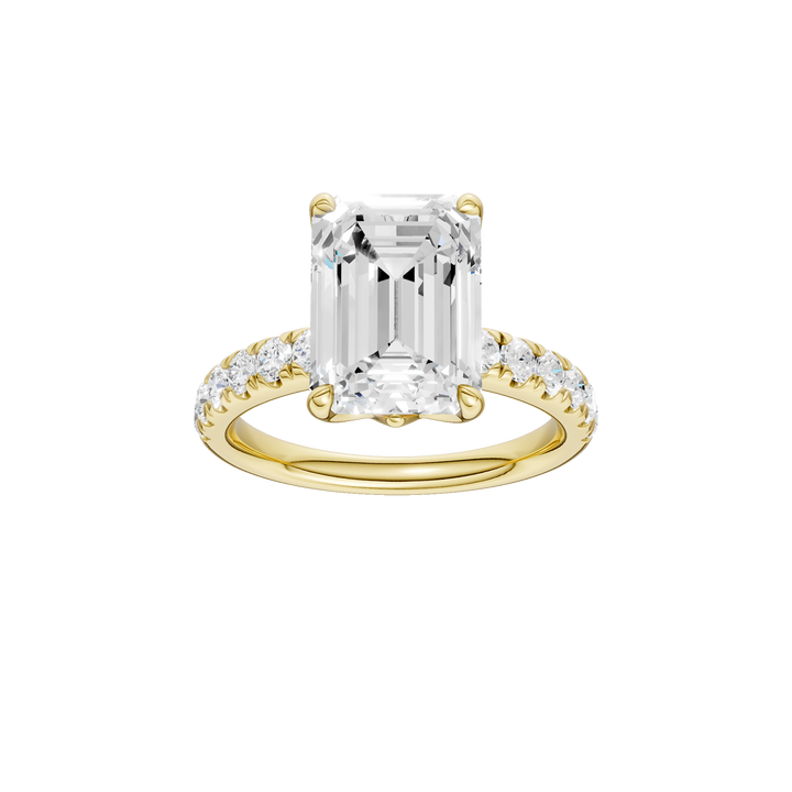 Tulip Head Engagement Ring (Emerald) in 14K Yellow Gold – Silvadi Jewelry Aurora CO