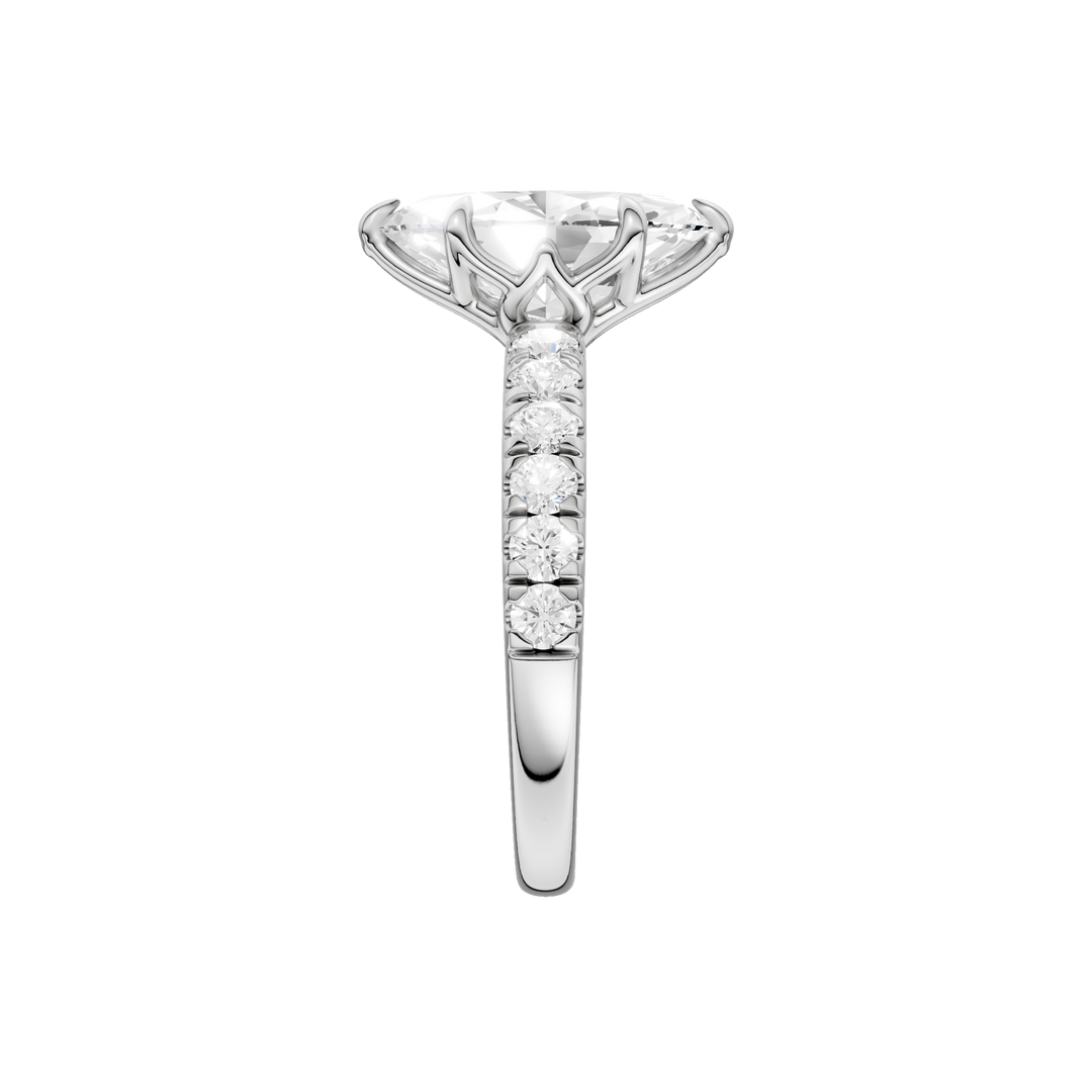 Tulip Head Engagement Ring (Marquise) in 14K White Gold – Silvadi Jewelry Aurora CO
