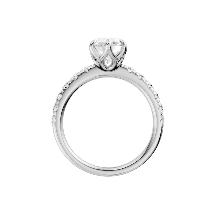 Tulip Head Engagement Ring (Marquise) in 14K White Gold – Silvadi Jewelry Aurora CO