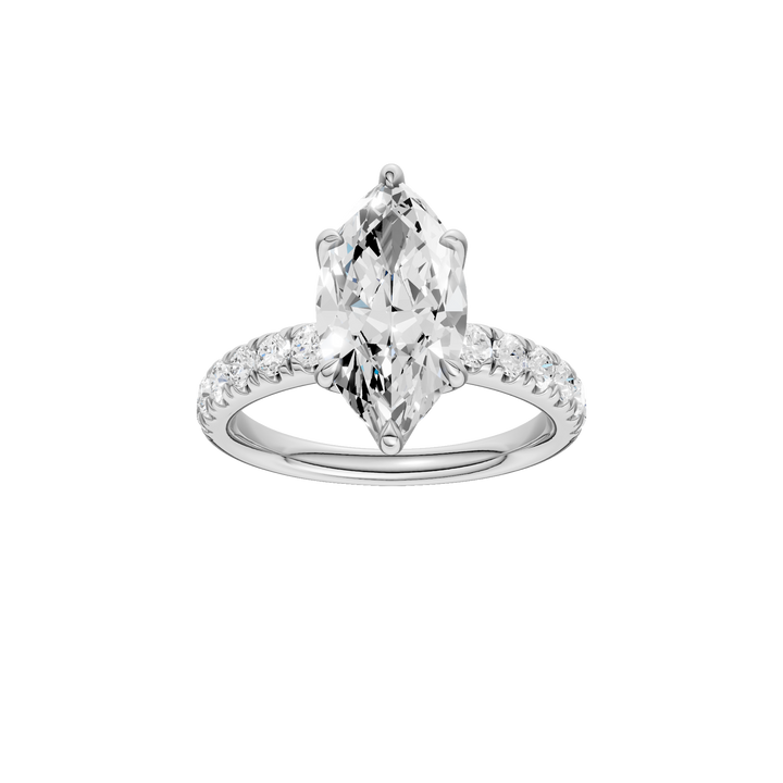 Tulip Head Engagement Ring (Marquise) in 14K White Gold – Silvadi Jewelry Aurora CO