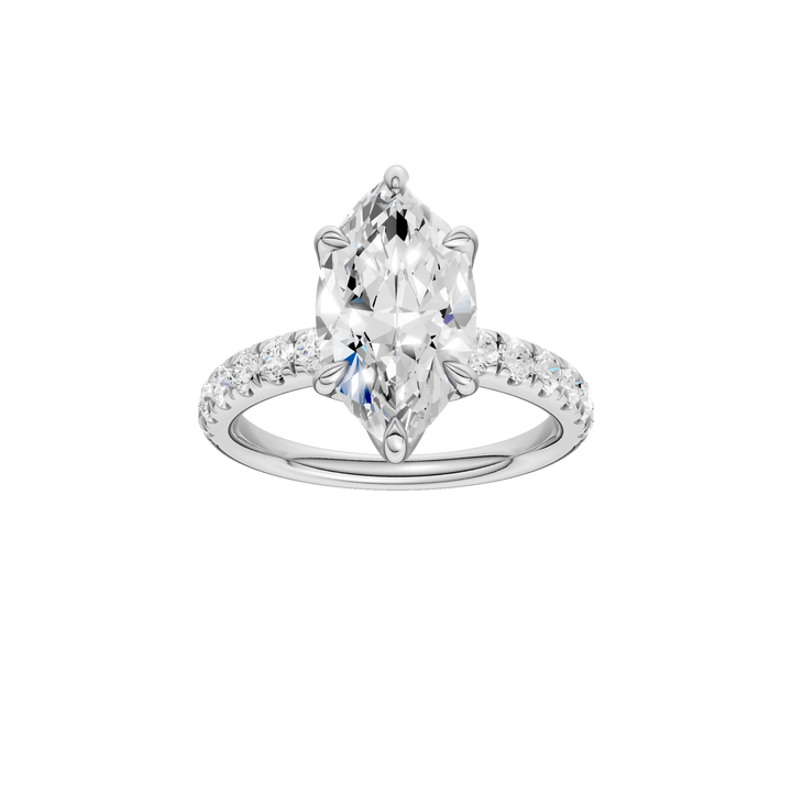 Tulip Head Engagement Ring (Marquise) in 14K White Gold – Silvadi Jewelry Aurora CO