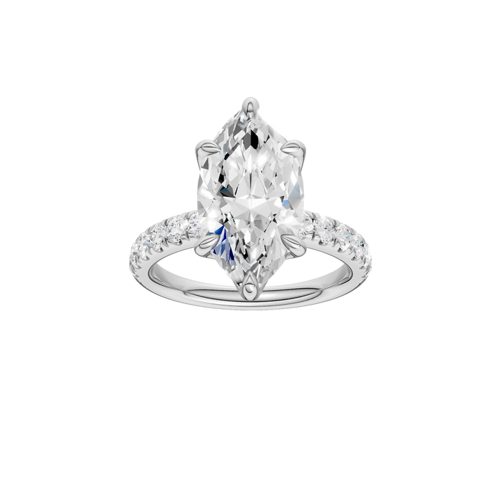 Tulip Head Engagement Ring (Marquise) in 14K White Gold – Silvadi Jewelry Aurora CO