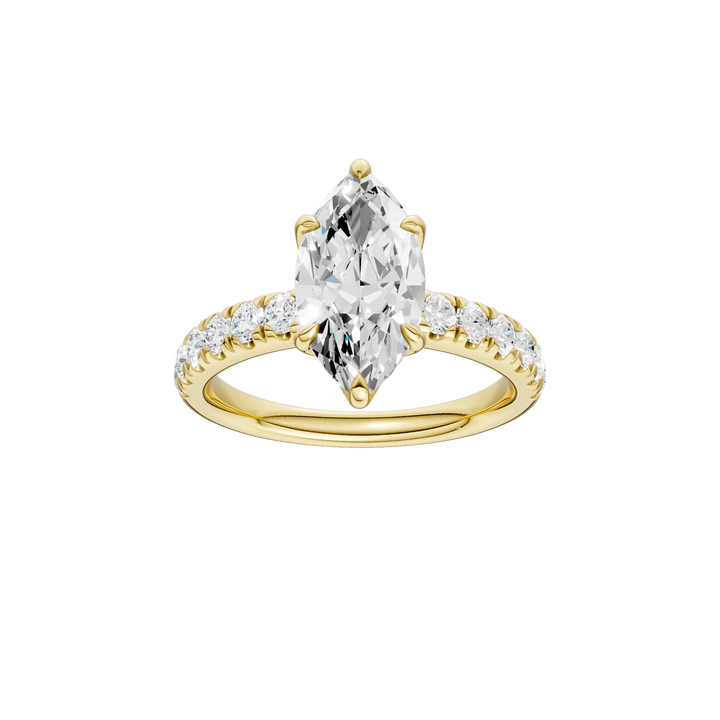 Tulip Head Engagement Ring (Marquise) in 14K Yellow Gold – Silvadi Jewelry Aurora CO