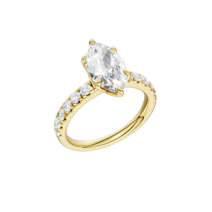 Tulip Head Engagement Ring (Marquise) in 14K Yellow Gold – Silvadi Jewelry Aurora CO