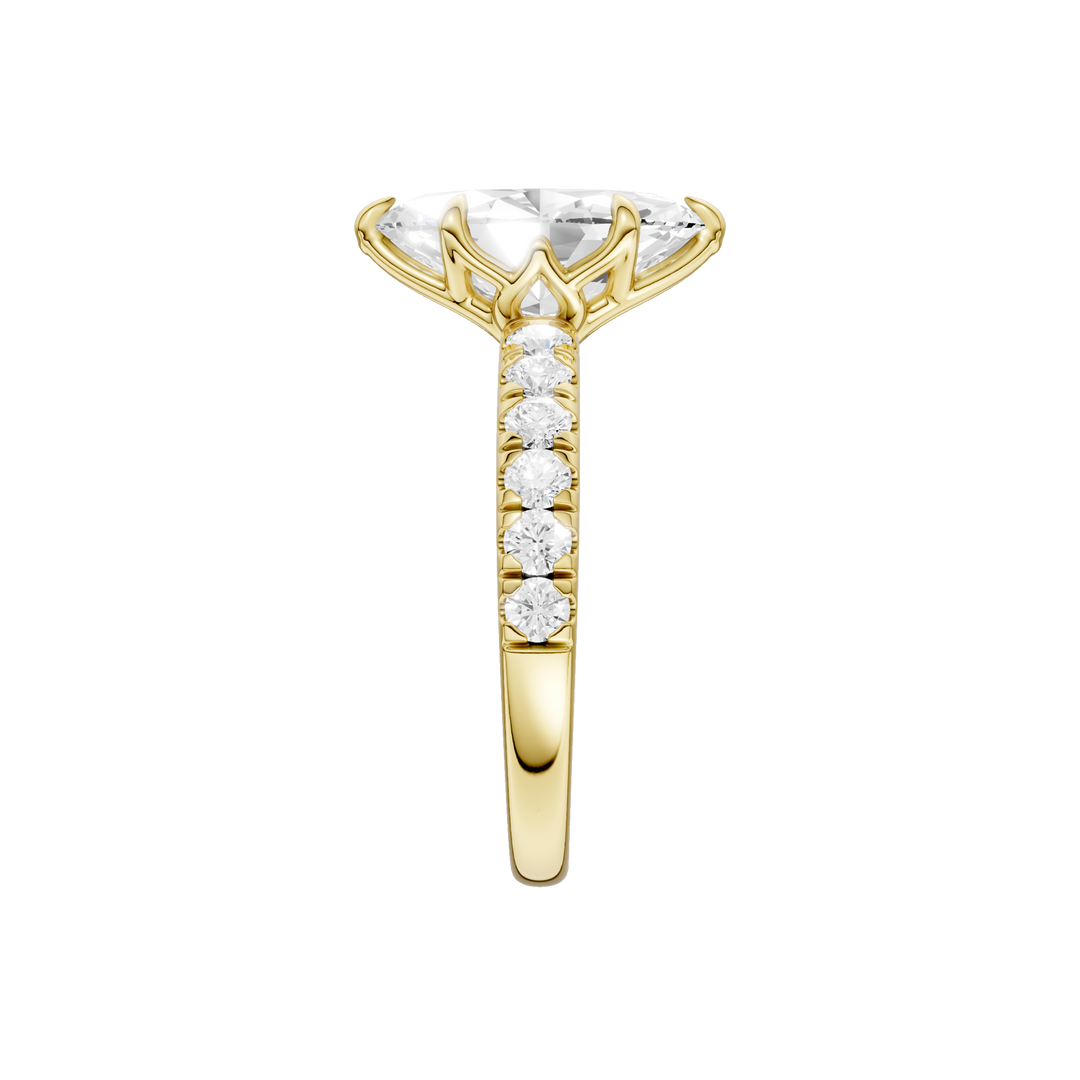 Tulip Head Engagement Ring (Marquise) in 14K Yellow Gold – Silvadi Jewelry Aurora CO