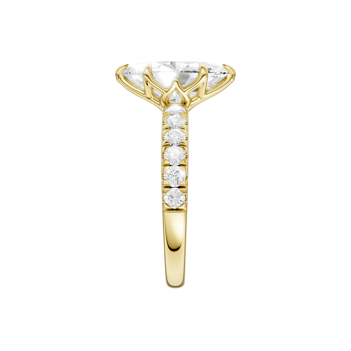 Tulip Head Engagement Ring (Marquise) in 14K Yellow Gold – Silvadi Jewelry Aurora CO