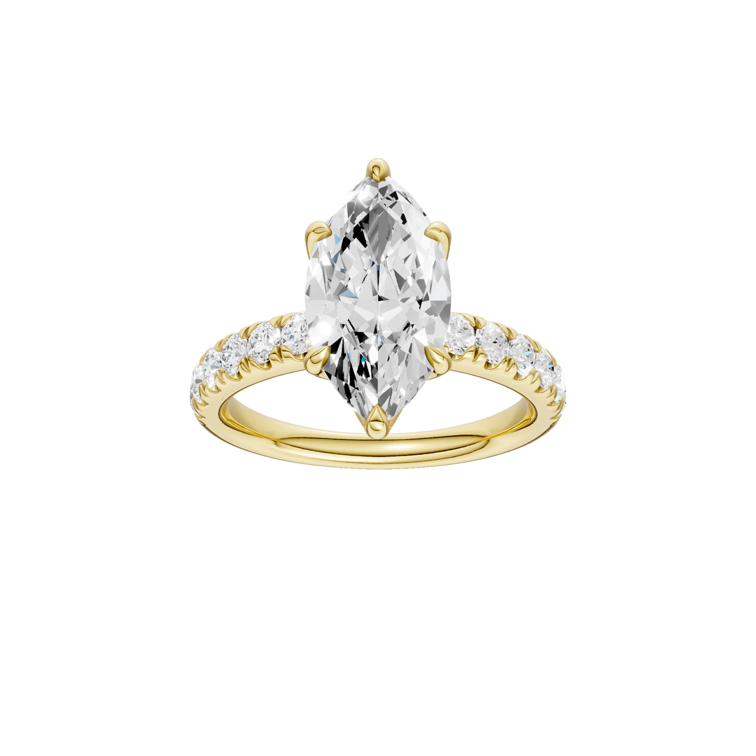 Tulip Head Engagement Ring (Marquise) in 14K Yellow Gold – Silvadi Jewelry Aurora CO