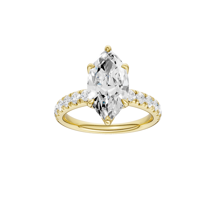 Tulip Head Engagement Ring (Marquise) in 14K Yellow Gold – Silvadi Jewelry Aurora CO