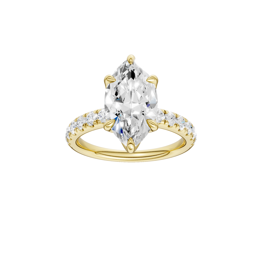 Tulip Head Engagement Ring (Marquise) in 14K Yellow Gold – Silvadi Jewelry Aurora CO
