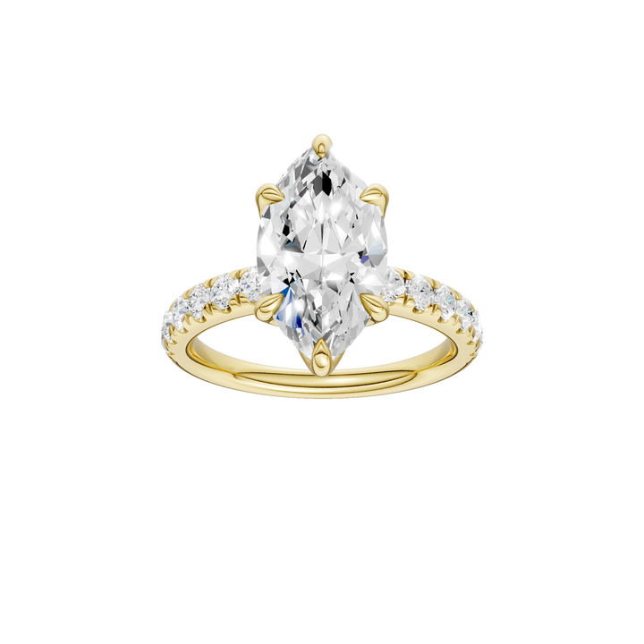 Tulip Head Engagement Ring (Marquise) in 14K Yellow Gold – Silvadi Jewelry Aurora CO