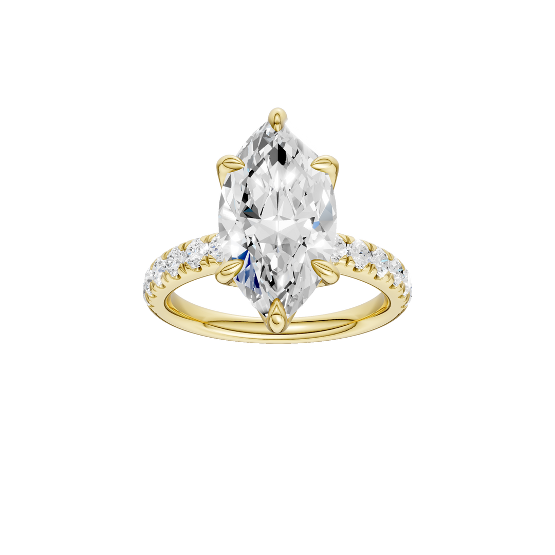 Tulip Head Engagement Ring (Marquise) in 14K Yellow Gold – Silvadi Jewelry Aurora CO