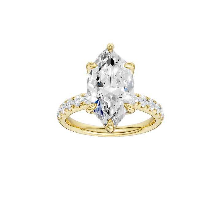 Tulip Head Engagement Ring (Marquise) in 14K Yellow Gold – Silvadi Jewelry Aurora CO