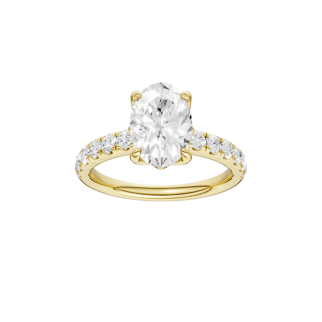 Tulip Head Engagement Ring (Oval) in 14K Yellow Gold – Silvadi Jewelry Aurora CO