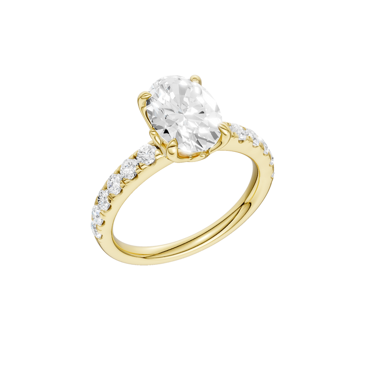 Tulip Head Engagement Ring (Oval) in 14K Yellow Gold – Silvadi Jewelry Aurora CO
